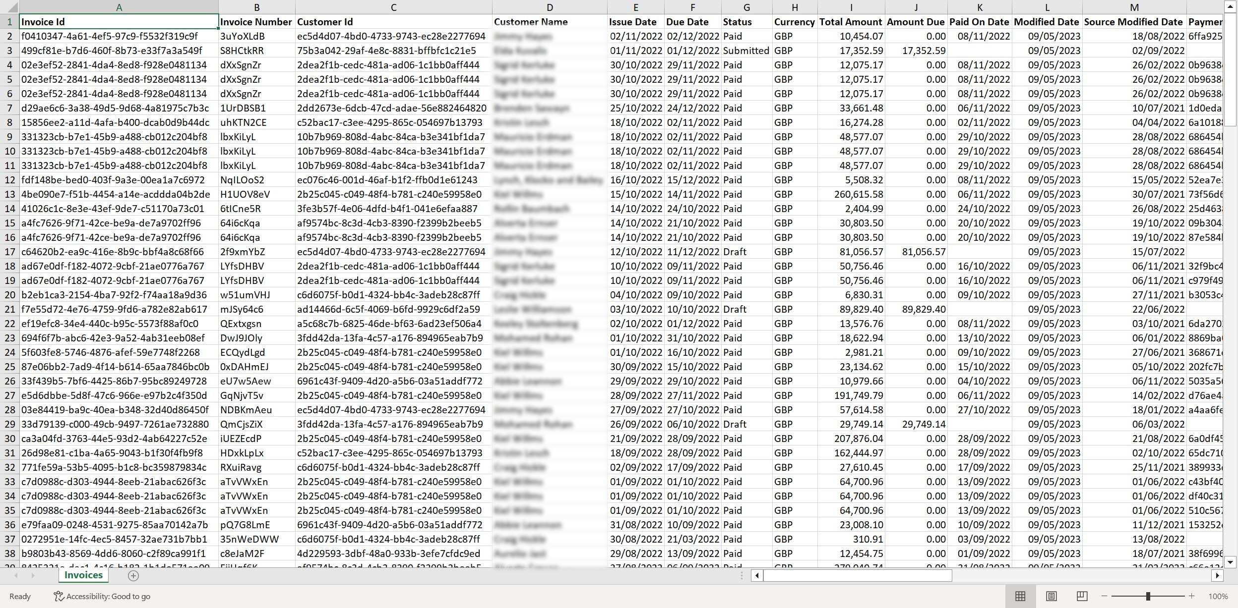 Enhanced Invoices Report